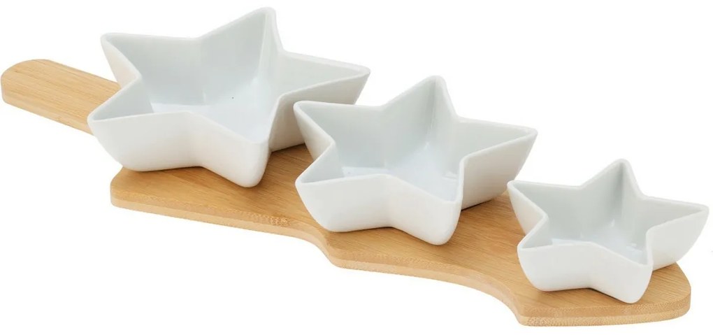 3 darabos tálalóedény-készlet tálcával Hvězda