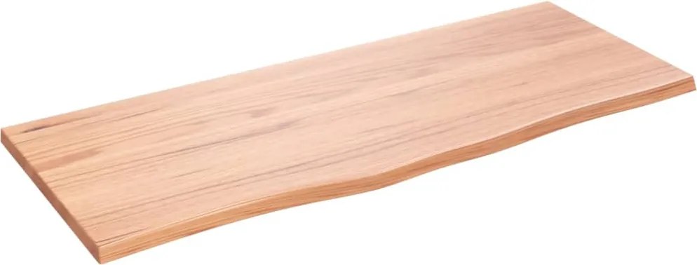 vidaXL világosbarna kezelt tömör tölgyfa asztallap 100 x 40 x 2 cm