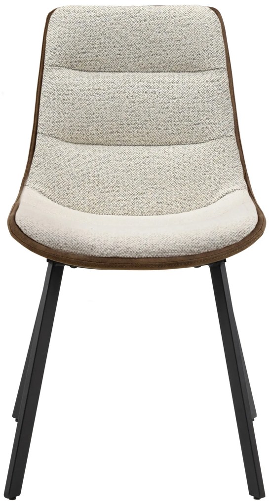 MAZZONI EXPORT IDA Krémszínű Barna (Monza 90/Preston 22 szövet) - MODERN KÁRPITOZOTT BOUCLÉ SZÉK LOFT NAPPALIBA/ÉTKEZŐBE