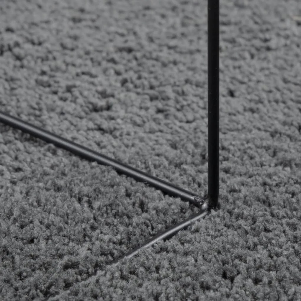 OVIEDO antracitszürke rövid szálú szőnyeg 140 x 200 cm