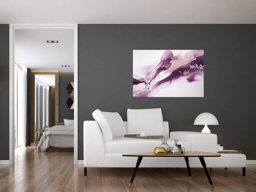 Kép - Lila folyadék művészet (90x60 cm)