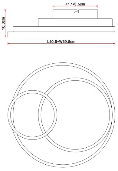 Globo 67237-36 - LED Mennyezeti lámpa KAMILLA LED/36W/230V