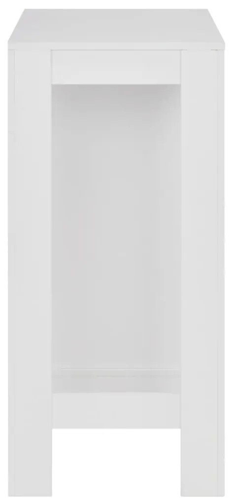 Fehér bárasztal polccal 110 x 50 x 103 cm