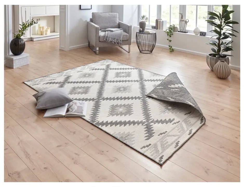 Malibu szürke-krémszínű kültéri szőnyeg, 290 x 200 cm - NORTHRUGS