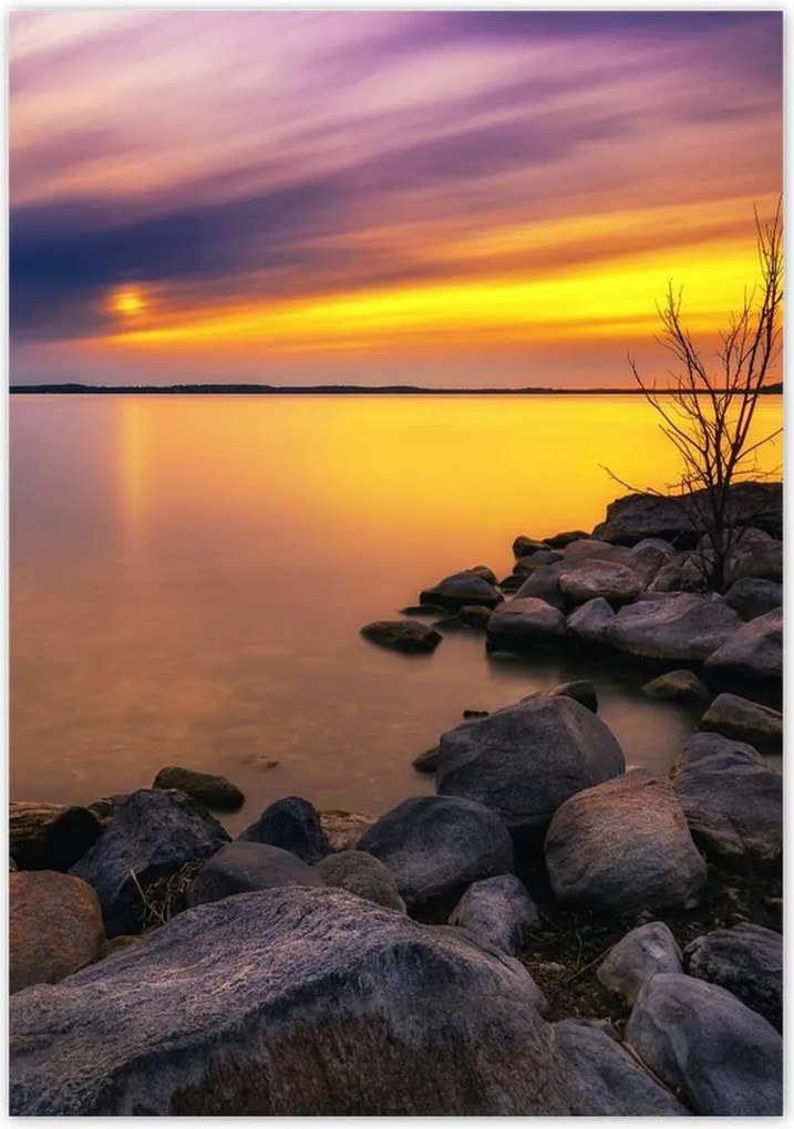 Poszterek 70x100 Sziklák Tenger Naplemente