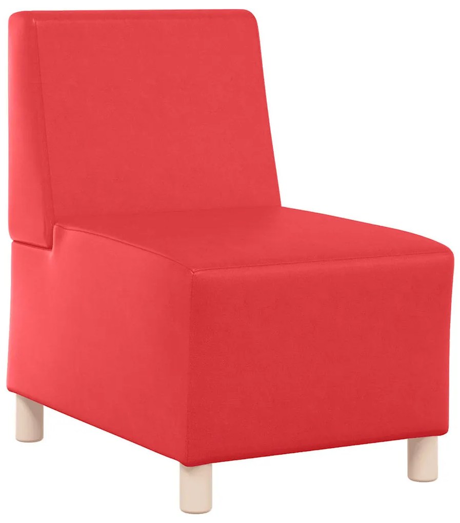 piros műbőr kanapéfotel 55 cm