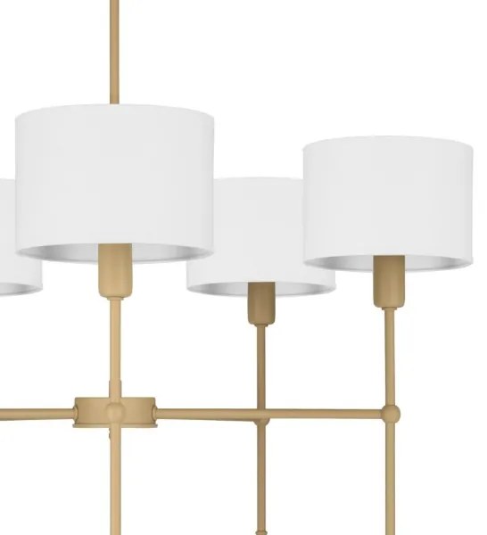 MADELA rúddal szerelt csillár 5xE14/40W/230V fehér/bézs