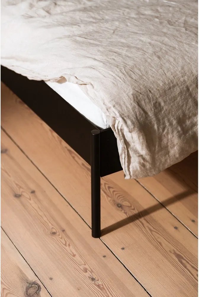 Fehér acél franciaágy ágytámla nélkül ágyráccsal 180x200 cm Eton Basic – noo.ma