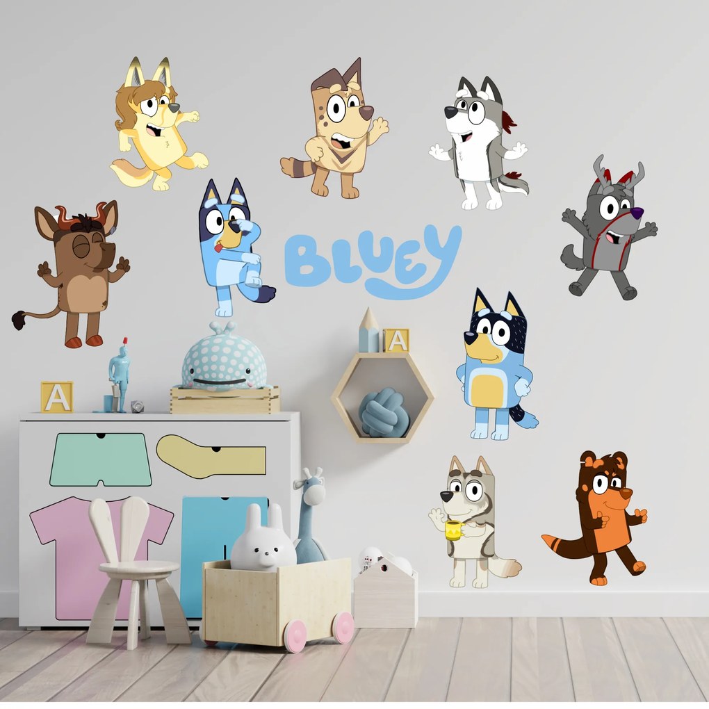 Textil falmatrica "Bluey 2"