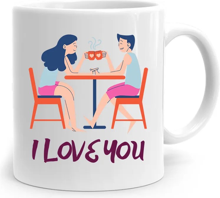 Ajándék Bögre A Feleség Barátnőjének I Love You fényképes nyomtatással