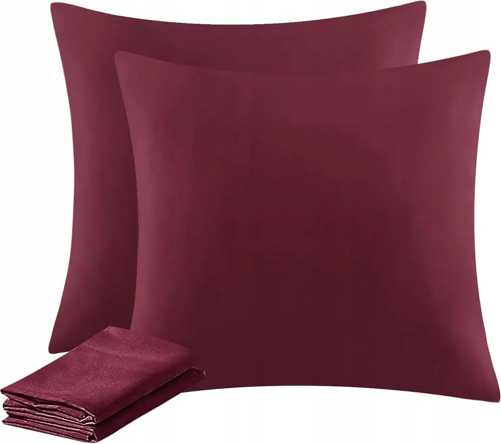 Aisbo Cushion Cover Párnahuzat 80x80cm 2DB Bordó Mikroszálas