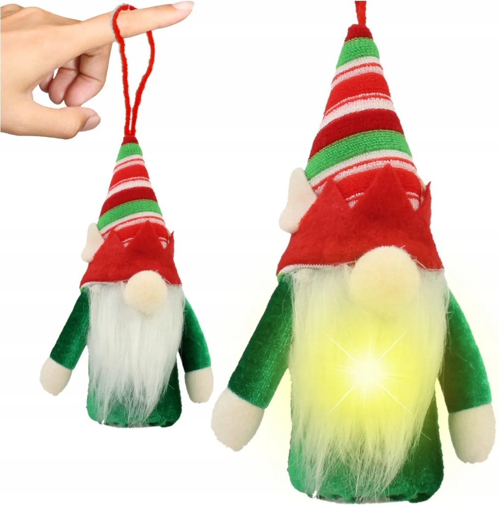 Karácsonyfa Medál Karácsonyi Dekoráció Törpe LED-es karácsonyfa gömb