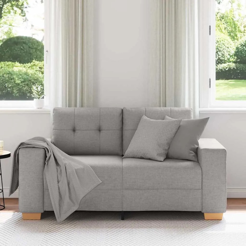 felhőszürke szövet loveseat kanapé 120 cm