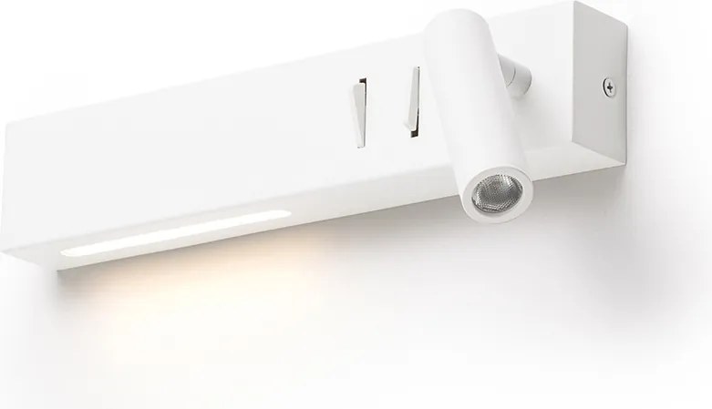 RENDL ODEON nástěnná s podsvícením bílá 230V LED 8+3W 30° 3000K