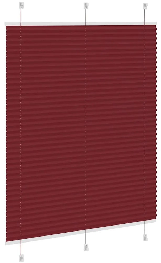 pliszírozott redőny Bordeaux piros 105x100 cm szövetszélesség
