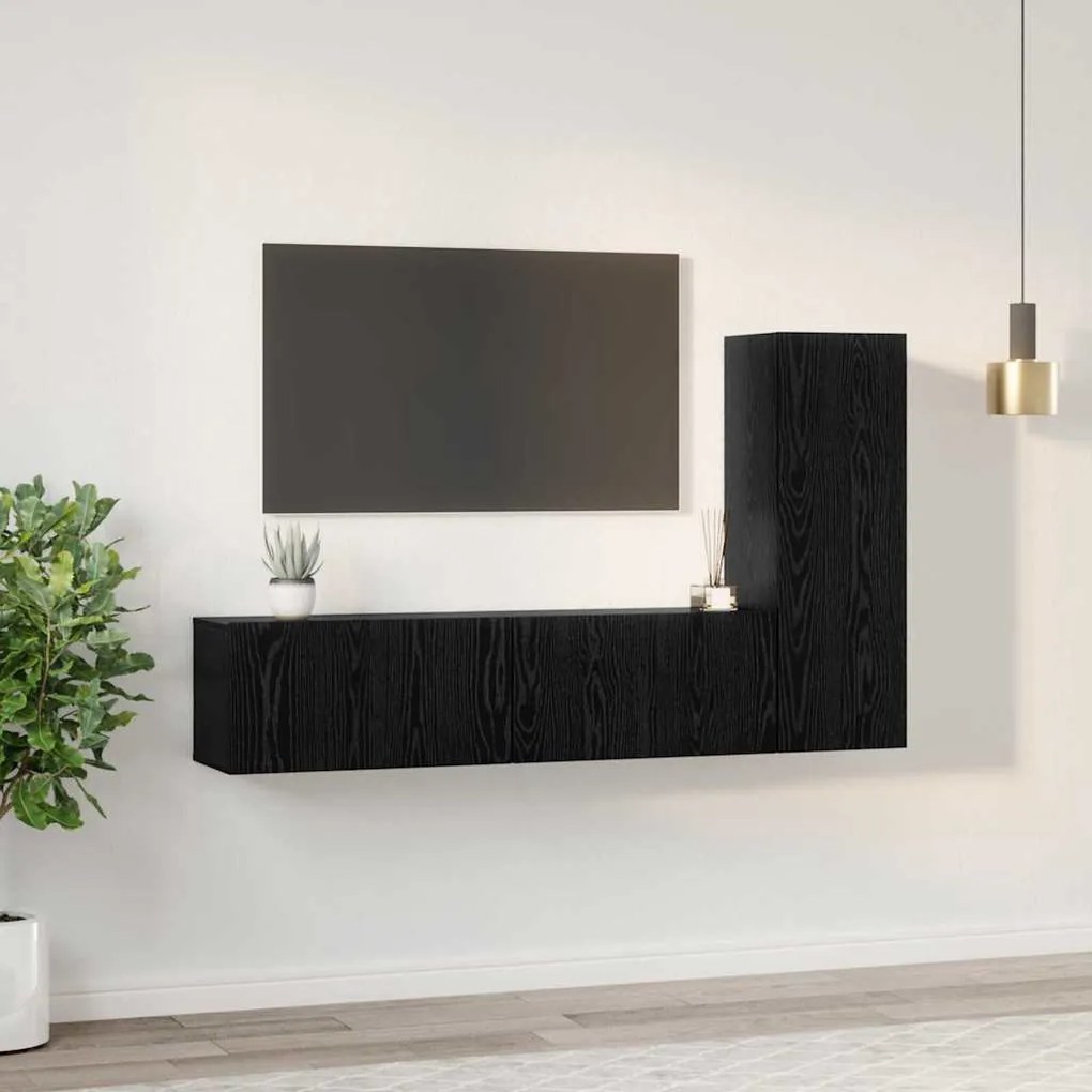 TV szekrény garnitúra 3 pcs Musta tammi 160 x 30 x 30 cm