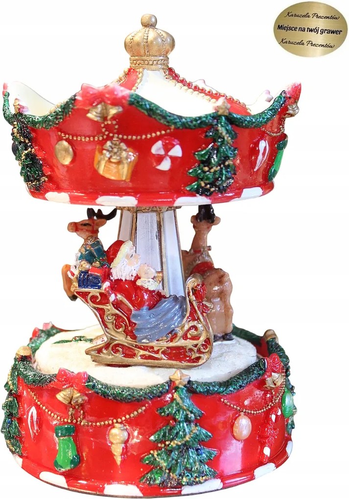 Körhinta Zenedobozzal Mikulás Rénszarvas Színes Felnőtteknek És Gyerekeknek