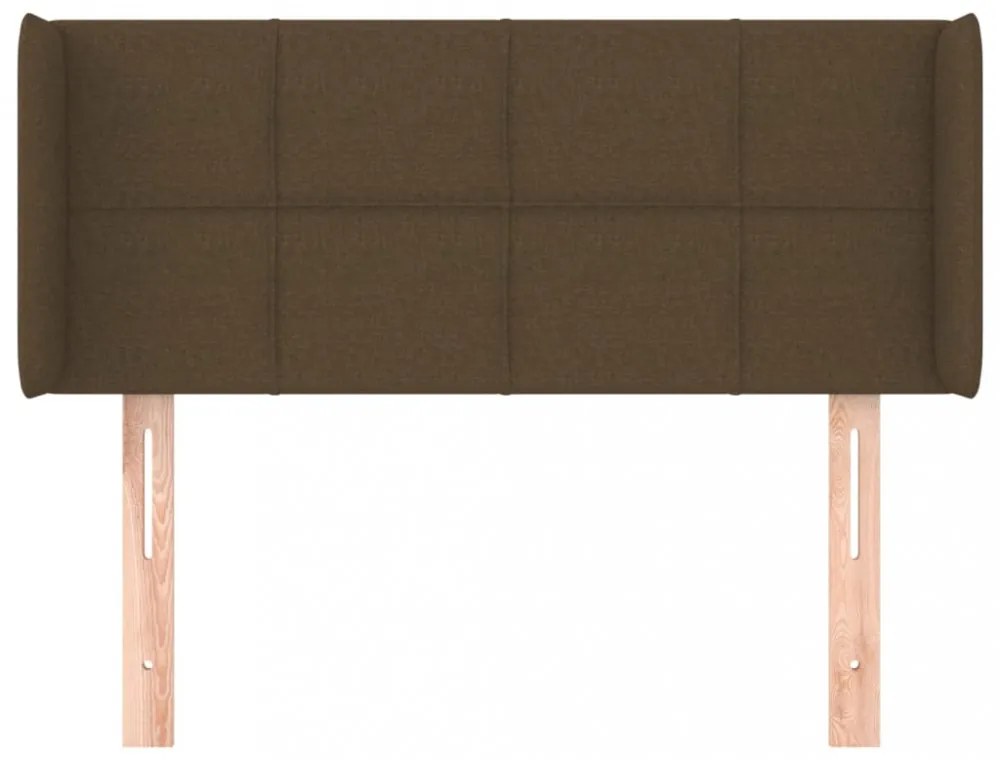 sötétbarna szövet fejtámla 103x16x78/88 cm