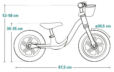 Lionelo - ALEX PLUS futóbicikli, rózsaszín