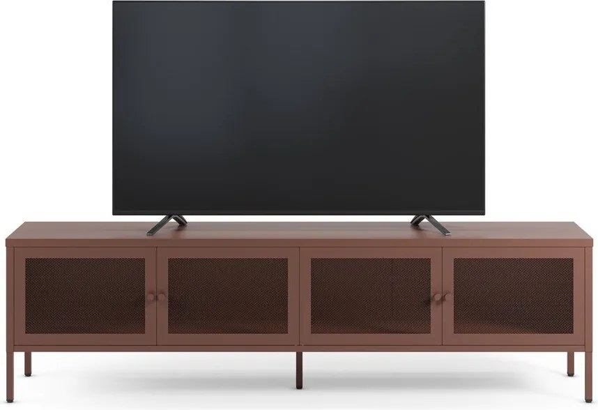 Borvörös fém TV-állvány 160x50x35 cm Fayna – Marckeric