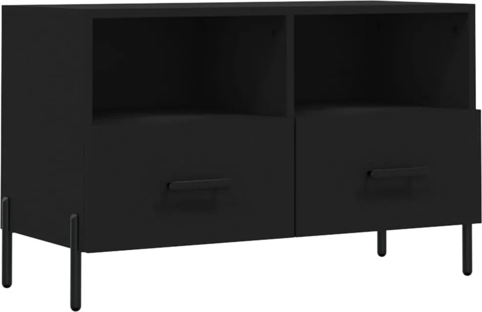 vidaXL fekete szerelt fa TV-szekrény 80 x 36 x 50 cm