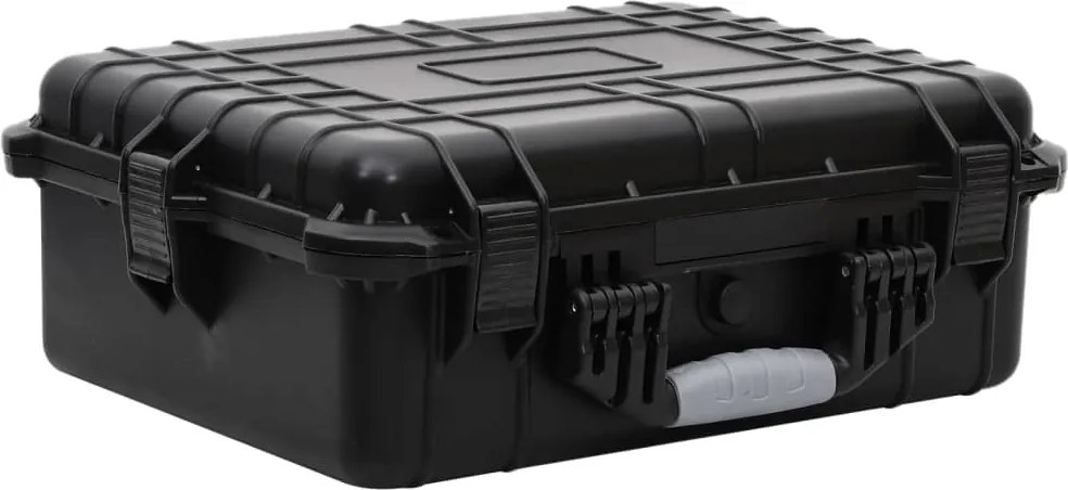 vidaXL fekete PP hordozható repülős tok 52x40x19 cm