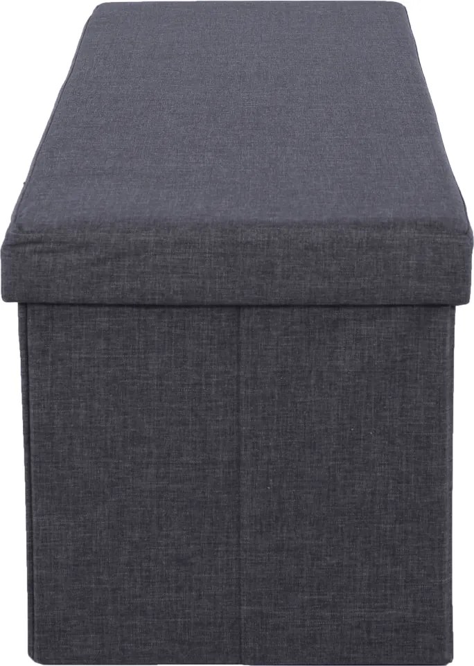 Összehajtható puff, szürke szövet, UMINA