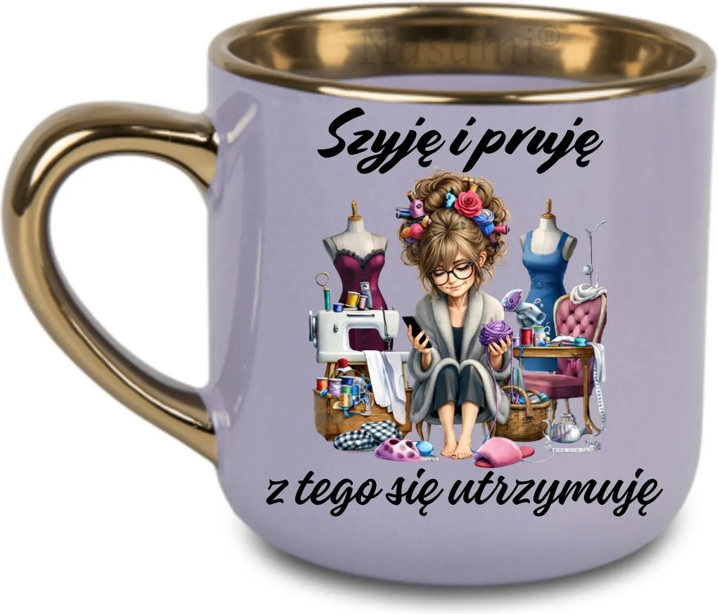 Elegáns bögre Nyakba akasztható, barna 400 Lila