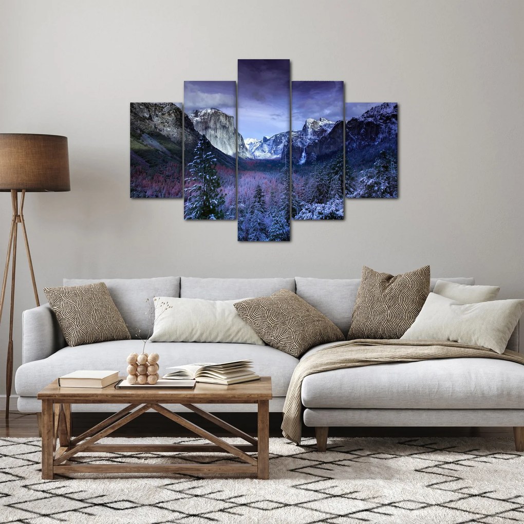 Téli hegyi tájkép (150x105 cm)