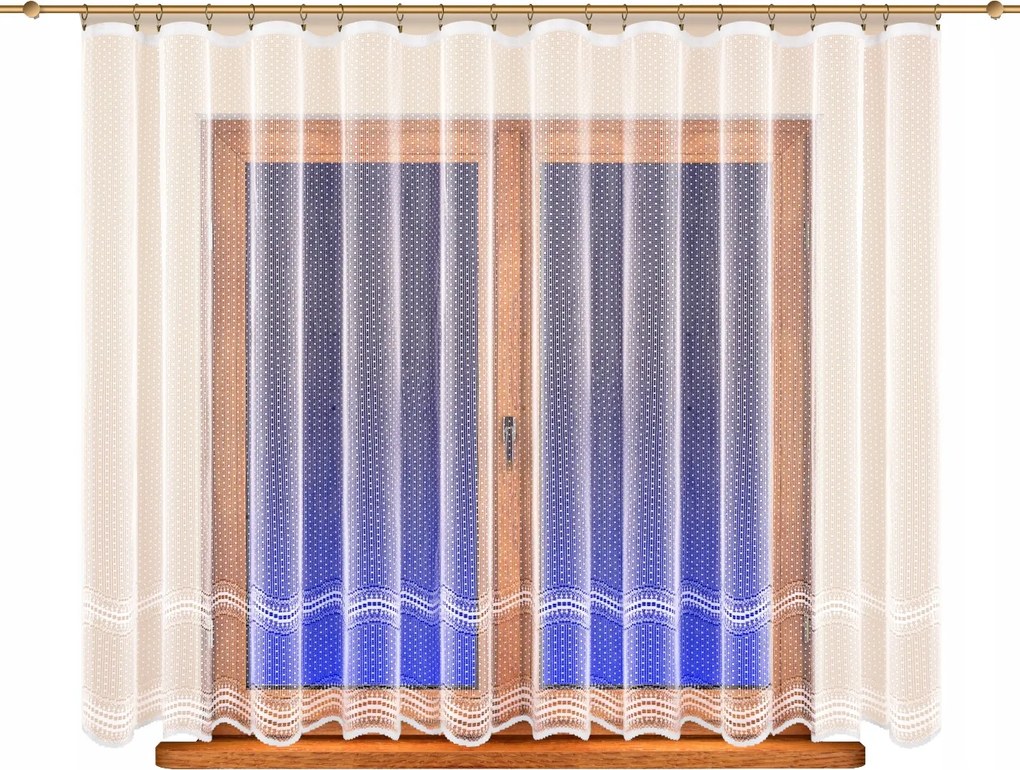 Mg Függöny M53/1 Fehér 370X120 készre szerelt K szalaggal