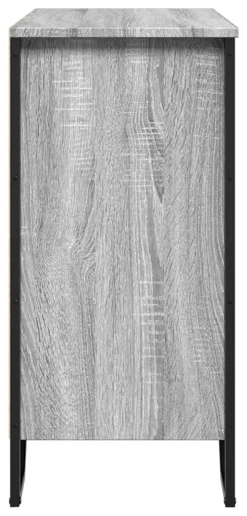 szürke sonoma színű szerelt fa tálalószekrény 78x35,5x74,5 cm