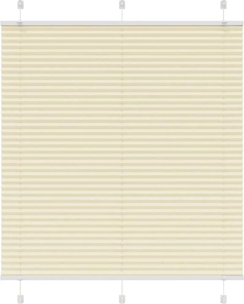 vidaXL pliszírozott redőny krém 120x150 cm szövetszélesség 119,4 cm