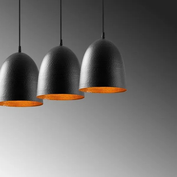 TATTOO kábeles függőlámpa 3xE27/40W/230V fekete