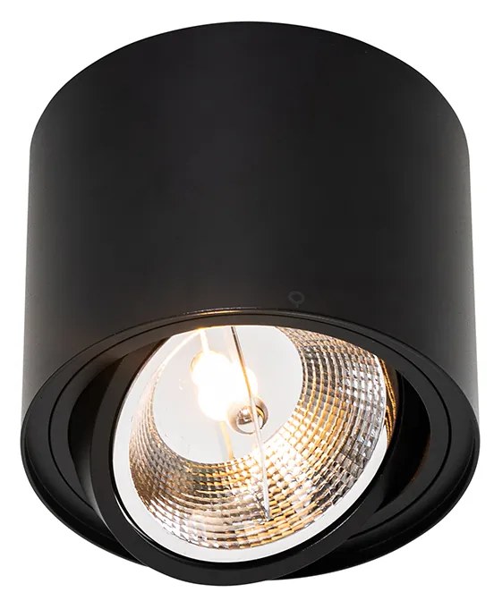 4 darabos modern fekete forgatható és dönthető mennyezeti spotlámpa készlet AR111 - Rondoo Up