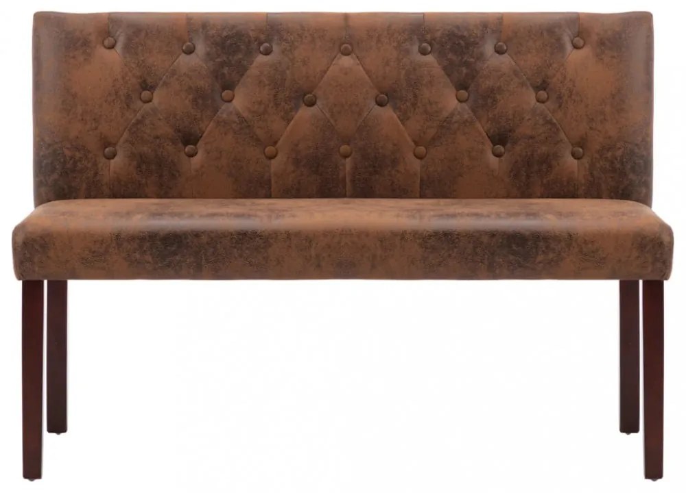 barna művelúr pad 120 cm