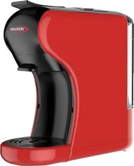 HAUSER CE-934R multifunkciós kávéfőző, 1450 W, max. 20 Bar nyomás,  Nespresso és Dolce Gusto kapszula, piros