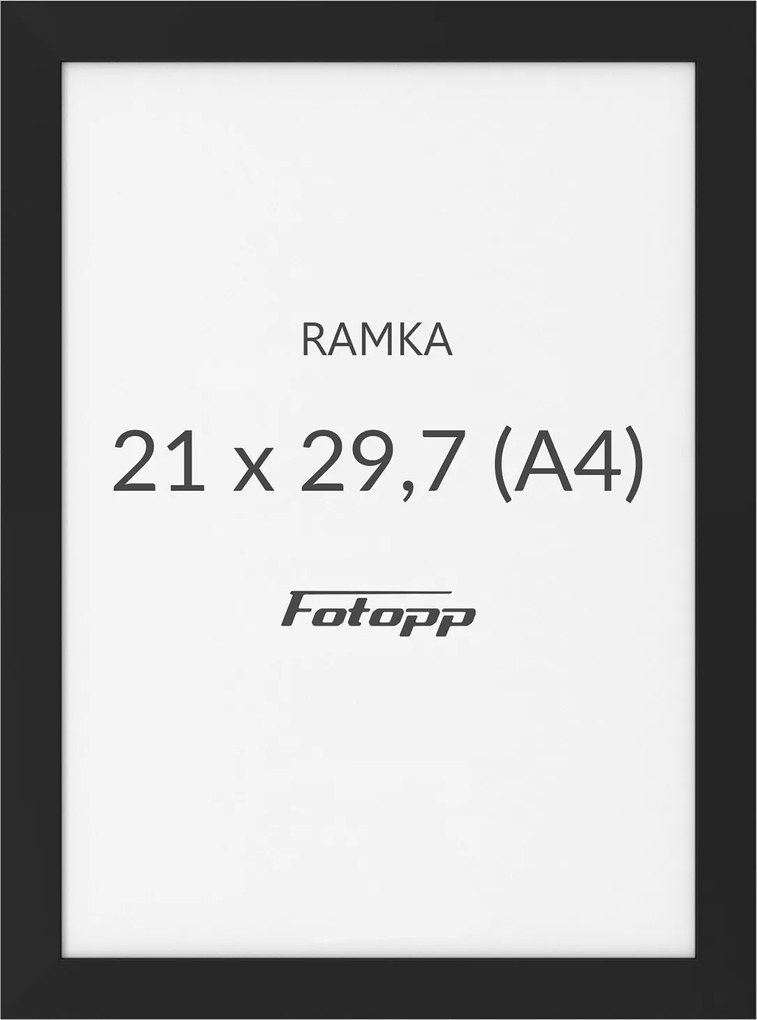 Képkeret Fekete A4 21x29,7 cm fotókeret
