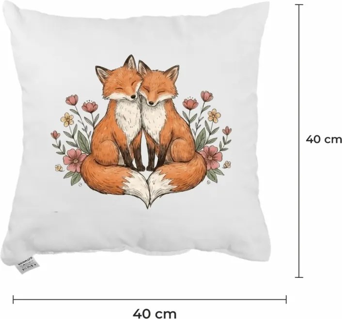 EMI Fox Love díszpárna 40x40 cm
