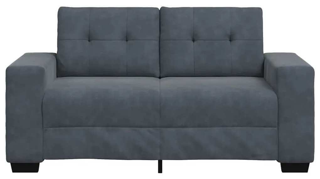 sötétszürke bársony loveseat kanapé 120 cm