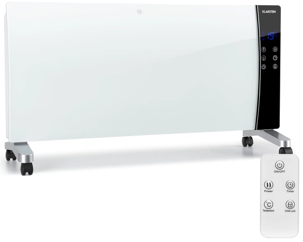 Klarstein Lindholm, konvektor, termosztát, időzítő, 2000 W