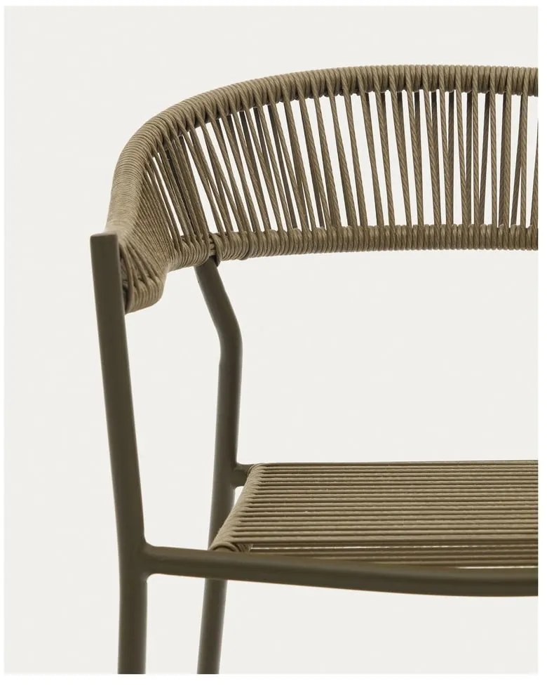 Khaki műrattan étkezőszék szett 4 db-os Futadera – Kave Home