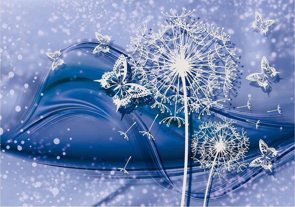 Flizelin fotótapéta Pitypangok és pillangók absztrakt 350x250 +ragasztó