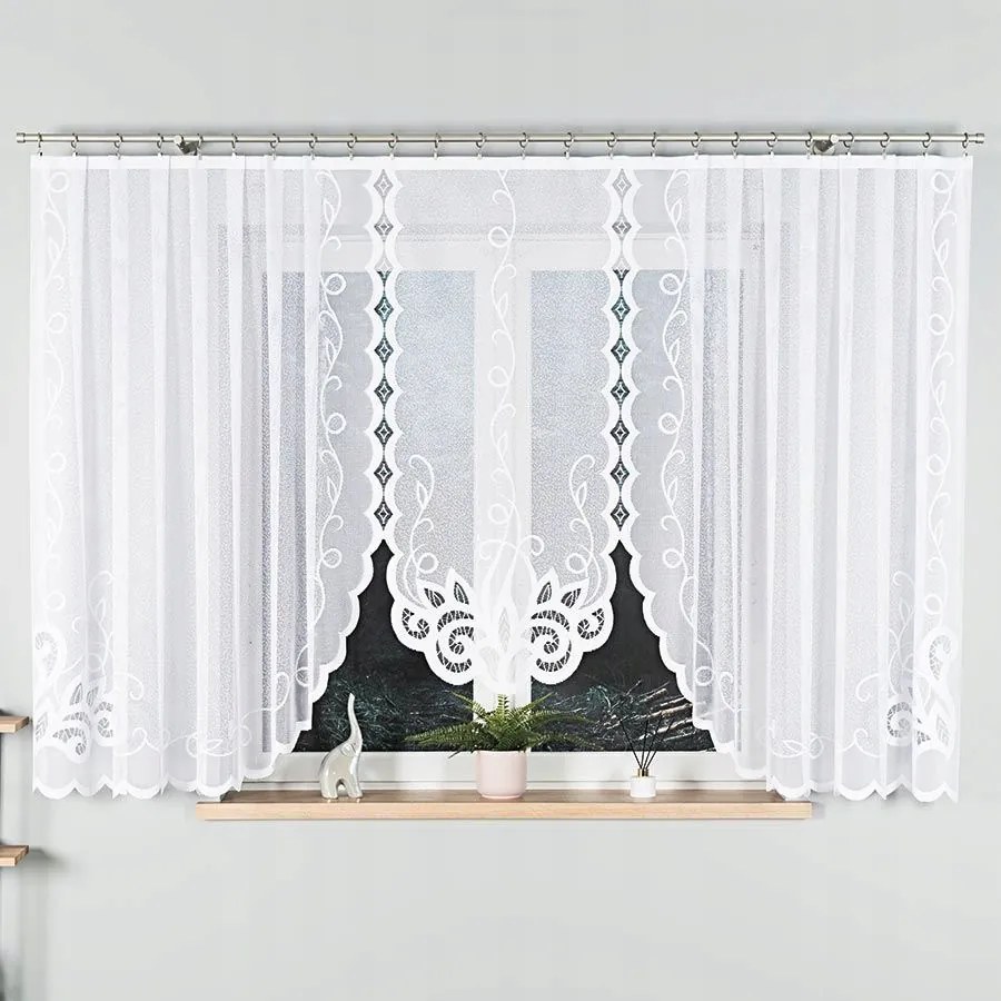 Jacquard készfüggöny, alul kivágással 400x160 cm Ewelina