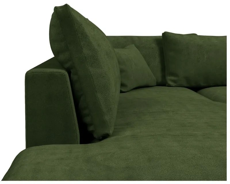 Sötétzöld sarokkanapé (bal oldali) Comfy – Scandic