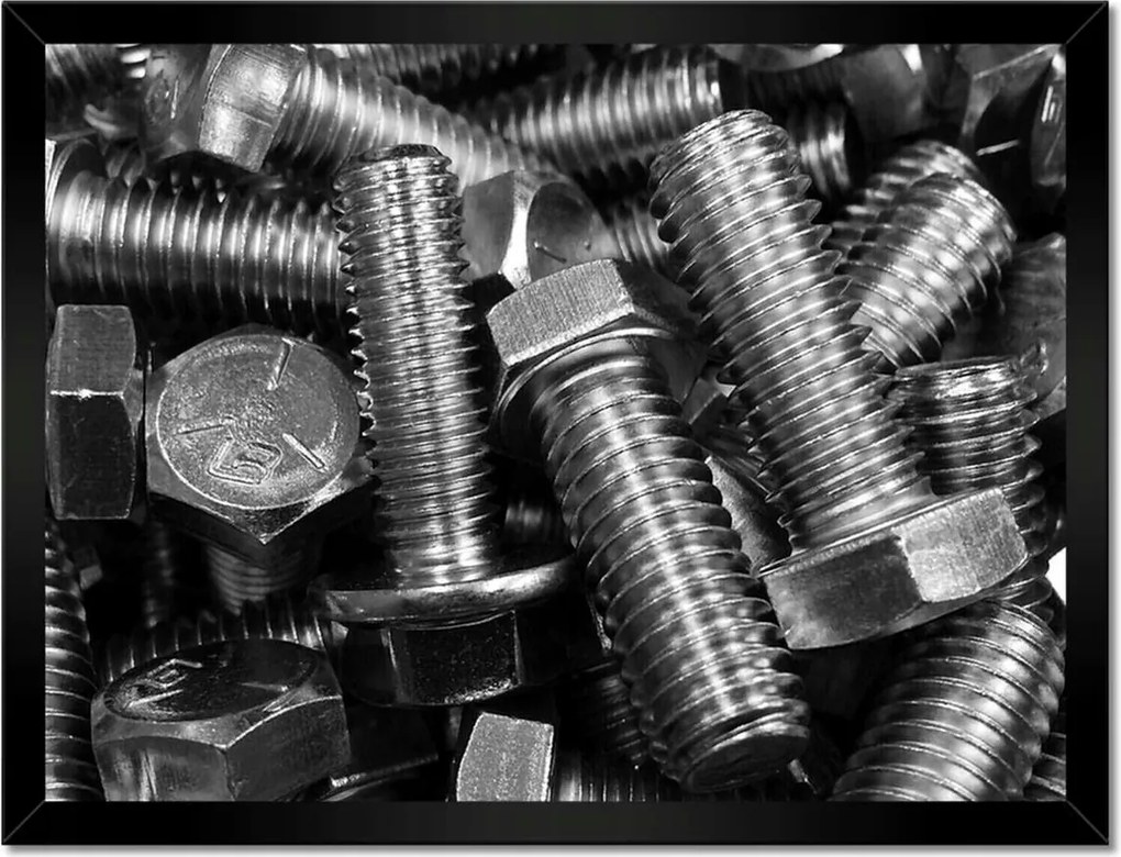 Poszterek keretben 40x30 Csavarok Fém
