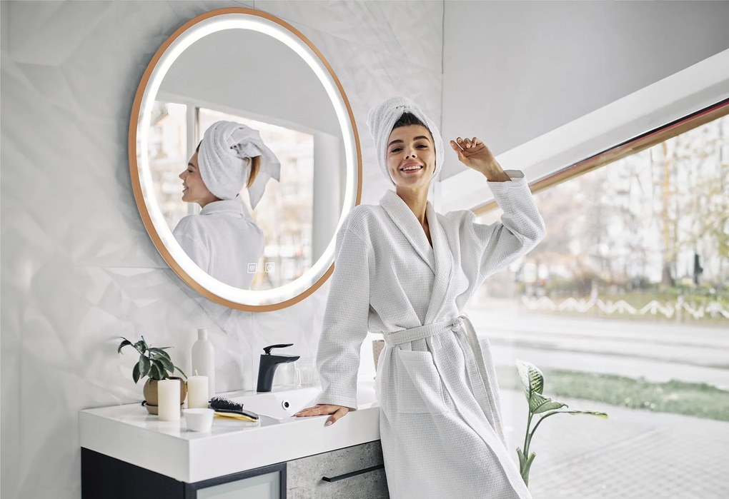 LED Tükör 90cm MMJ BRUSH ROSE GOLD