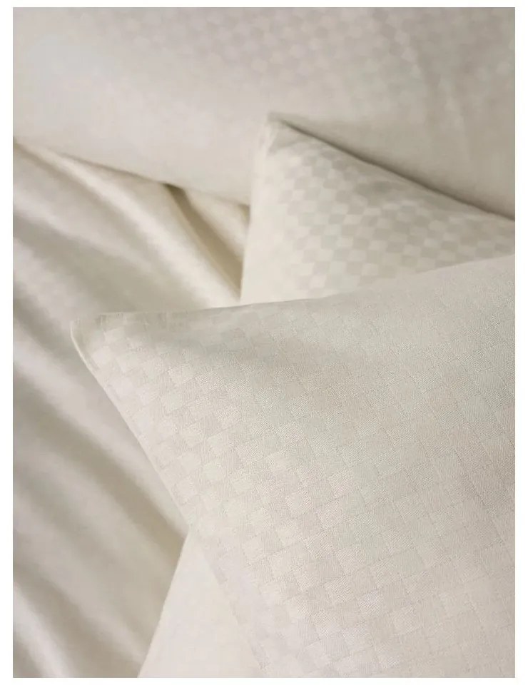 Bézs kétszemélyes-hosszabbított renforcé pamut ágyneműhuzat 240x220 cm Checkered – Mila Home Luxury