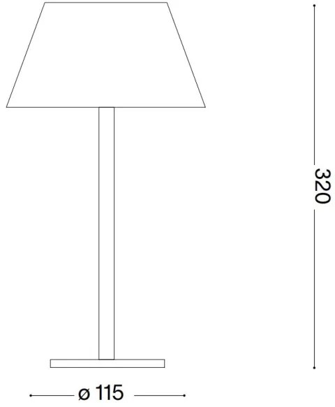 Ideal Lux - PURE LED/1,5W/3,7V CRI 90 IP54 érintős dimmelhető barna lámpa