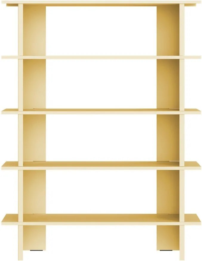 Sárga fém könyvespolc 120x156x37 cm Hes – noo.ma