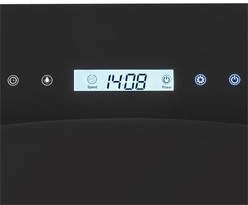Klarstein Secret Service, mennyezeti szagelszívó, 220 W, érintős, üveg, LED